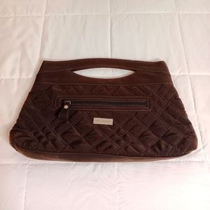 Vera Bradley Quilted Brown Hand Bag Clutch